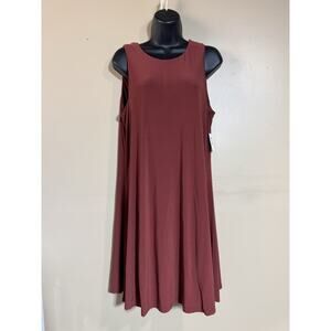 NEW Ann Klein A-Line Dress Sleveless Lightweight Size 10 Retail $99 Maroon Event